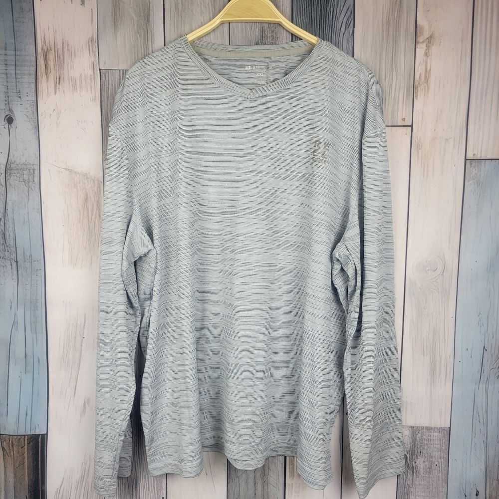 Reel Legends Heathered Gray Long Sleeve Fishing Shirt Size XXL